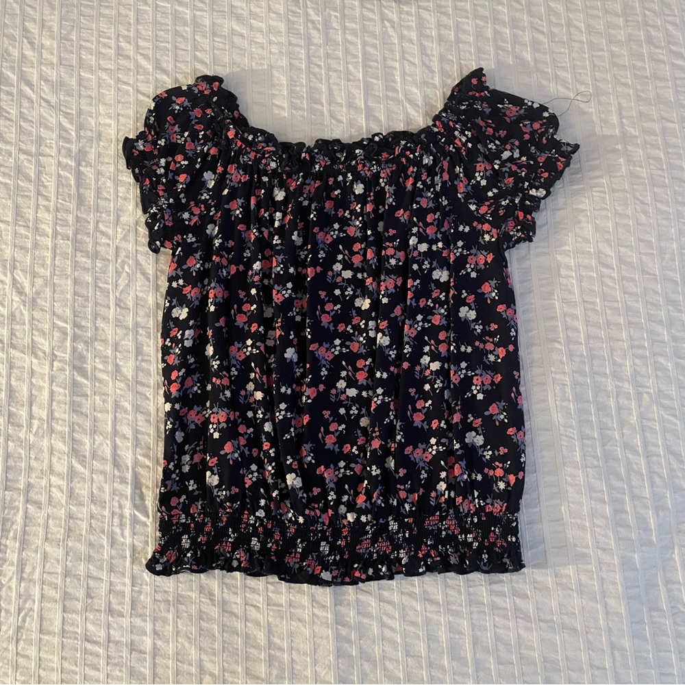 Floral Ruffle Off-Shoulder Top